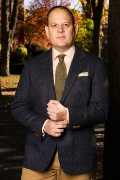 Melange Yellow & Brown Silk Knit Tie