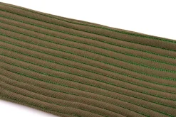 Mid Brown & Green Shadow Stripe Lightweight Cotton Socks