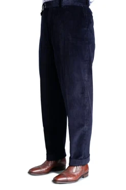 Midnight Navy Blue Stancliffe Corduroy Trousers