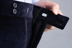 Midnight Navy Blue Stancliffe Corduroy Trousers