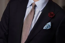 Mini Burgundy Carnation Silk Boutonnière Flower