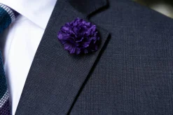 Mini Dark Purple Carnation Boutonnière Flower
