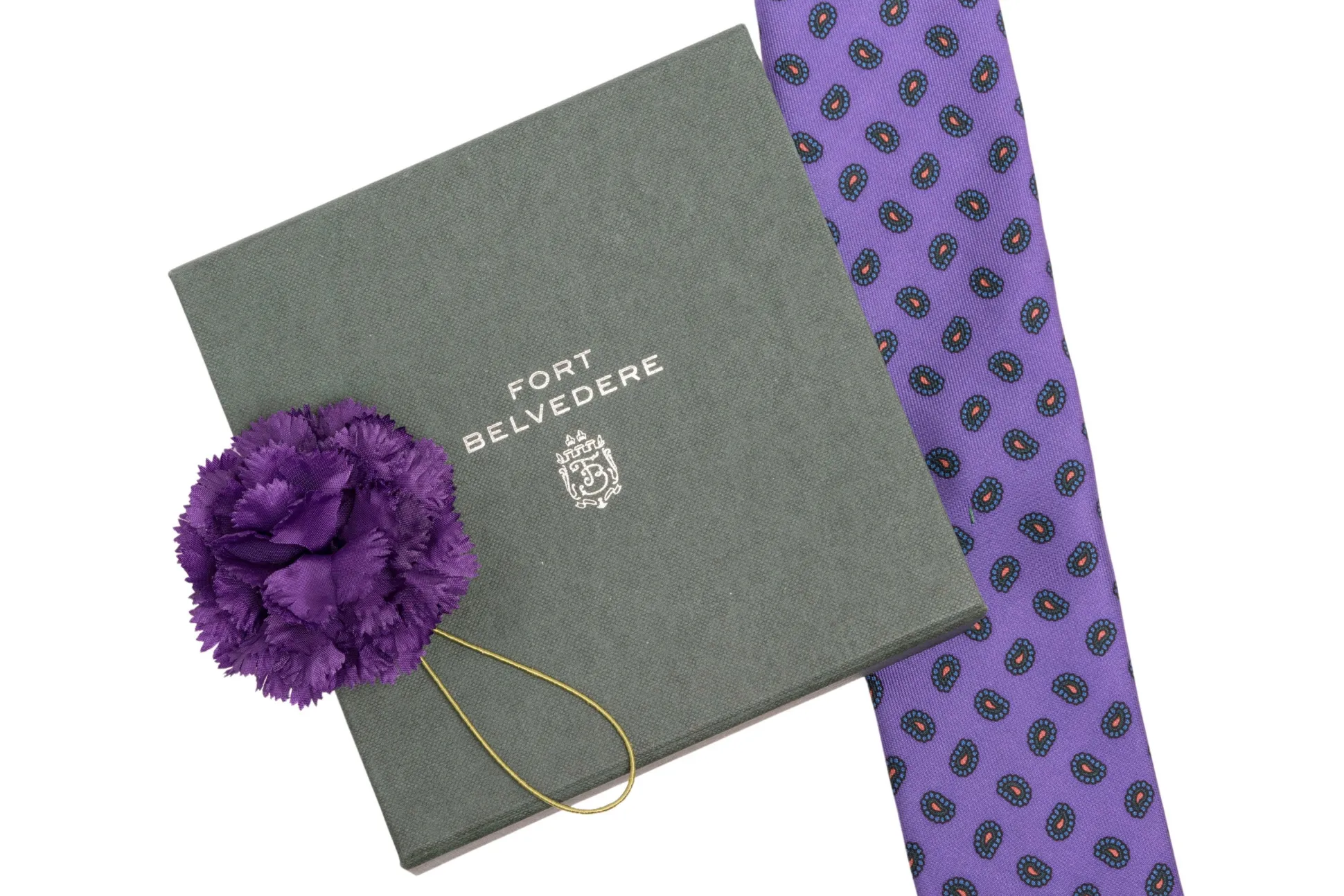 Mini Dark Purple Carnation Boutonnière Flower