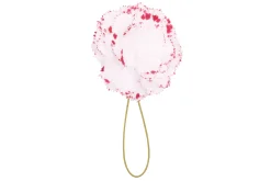 Mini Magenta-Edged White Carnation Boutonnière
