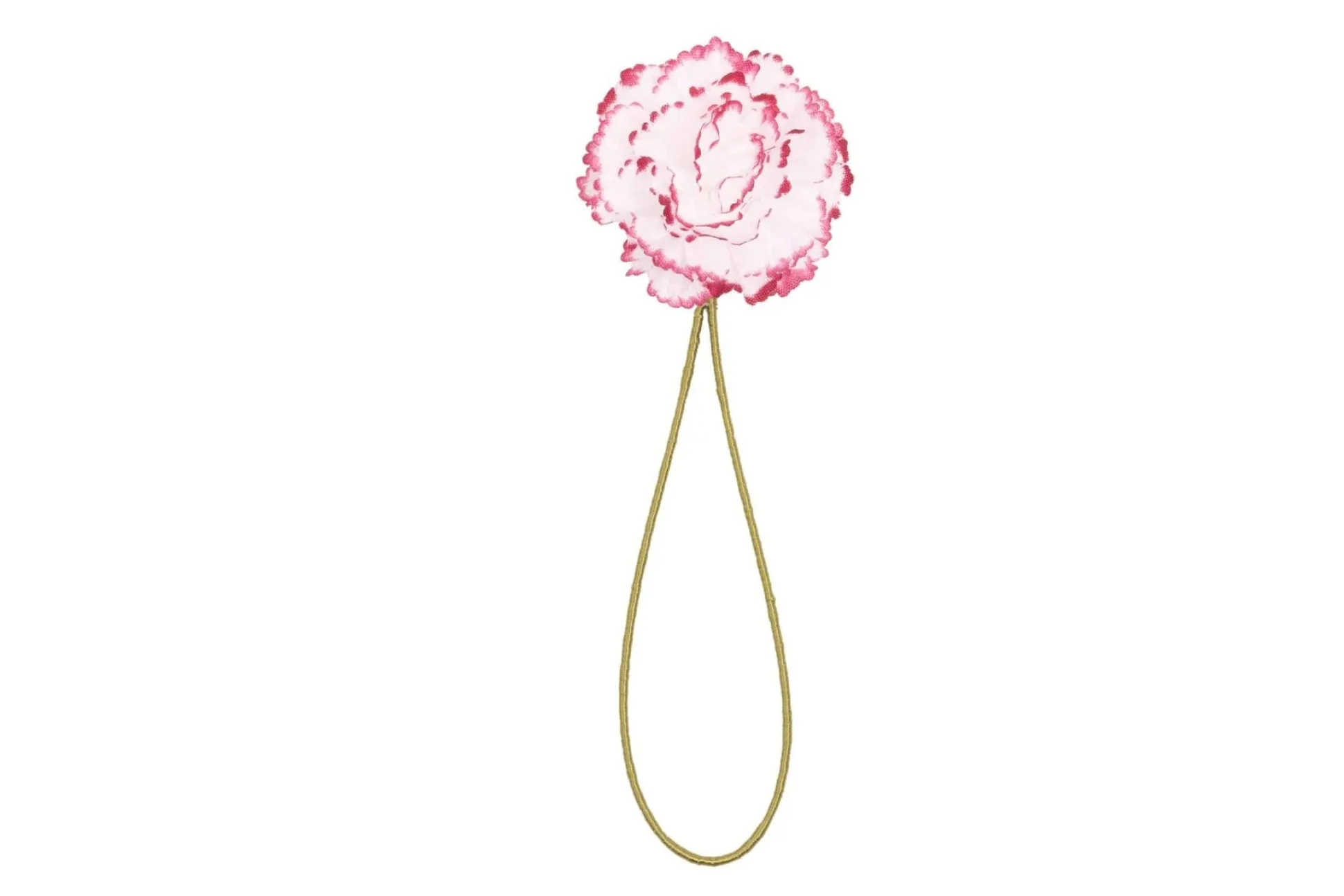 Mini Magenta-Edged White Carnation Boutonnière