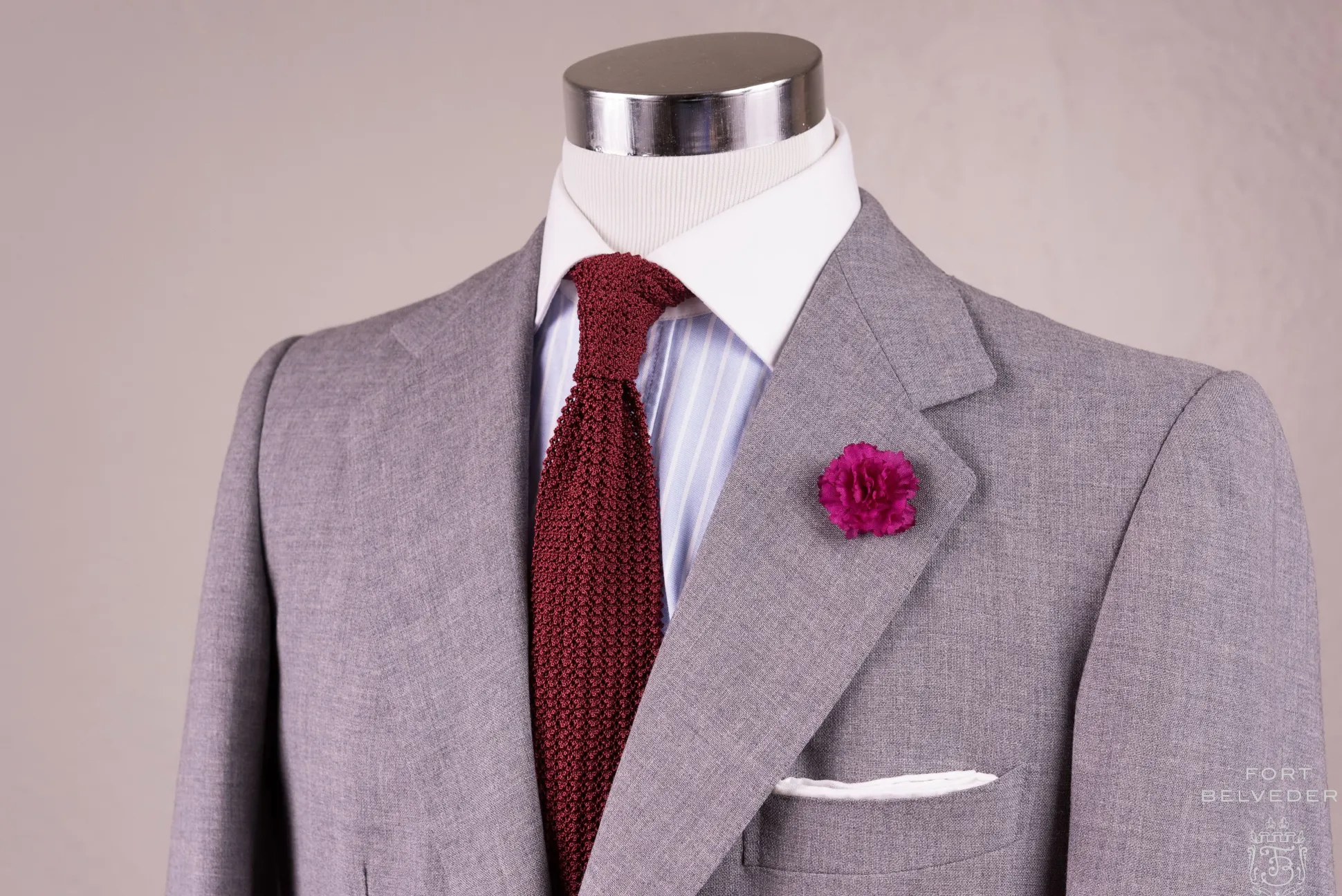 Mini Purple Carnation Silk Boutonnière Flower