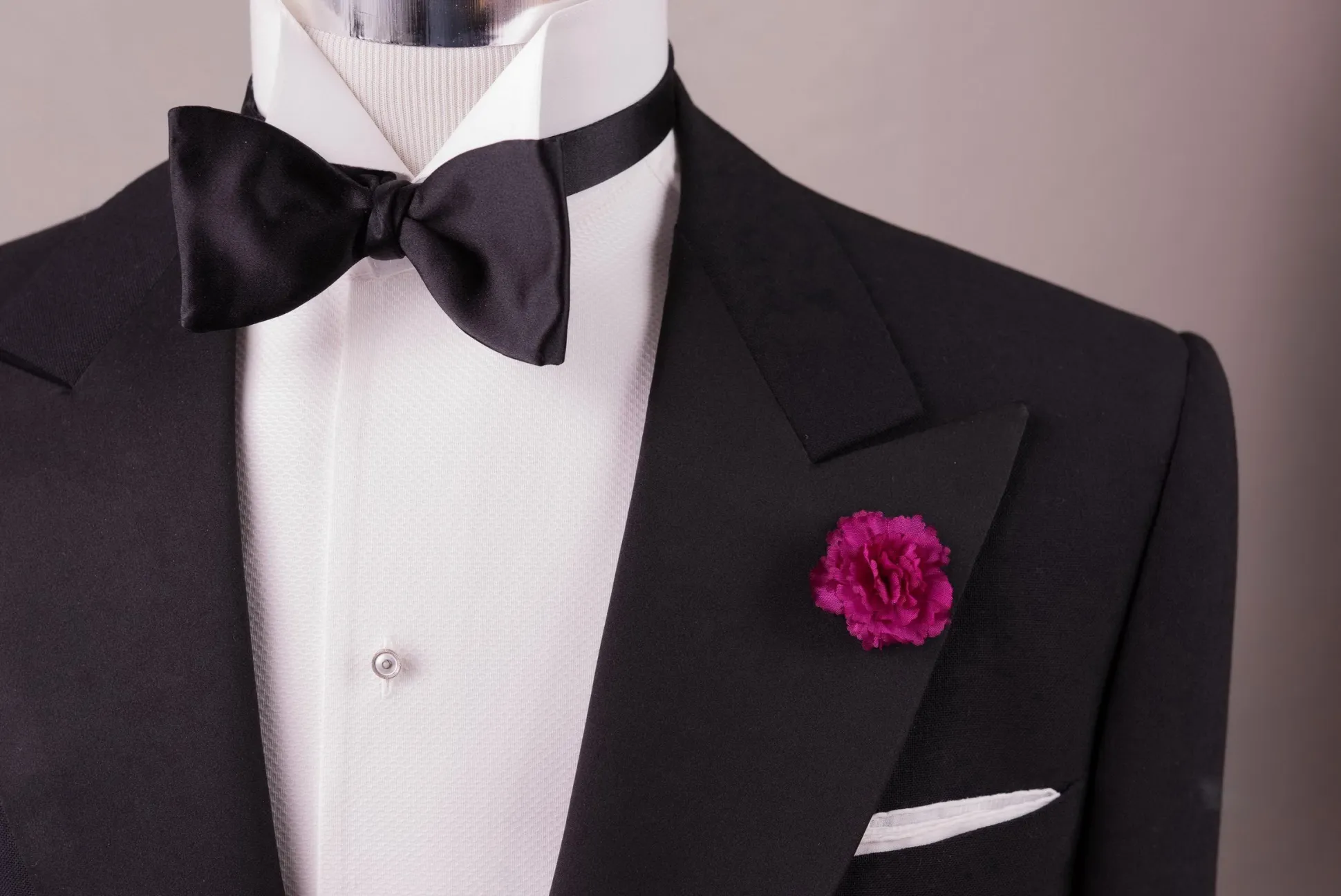 Mini Purple Carnation Silk Boutonnière Flower