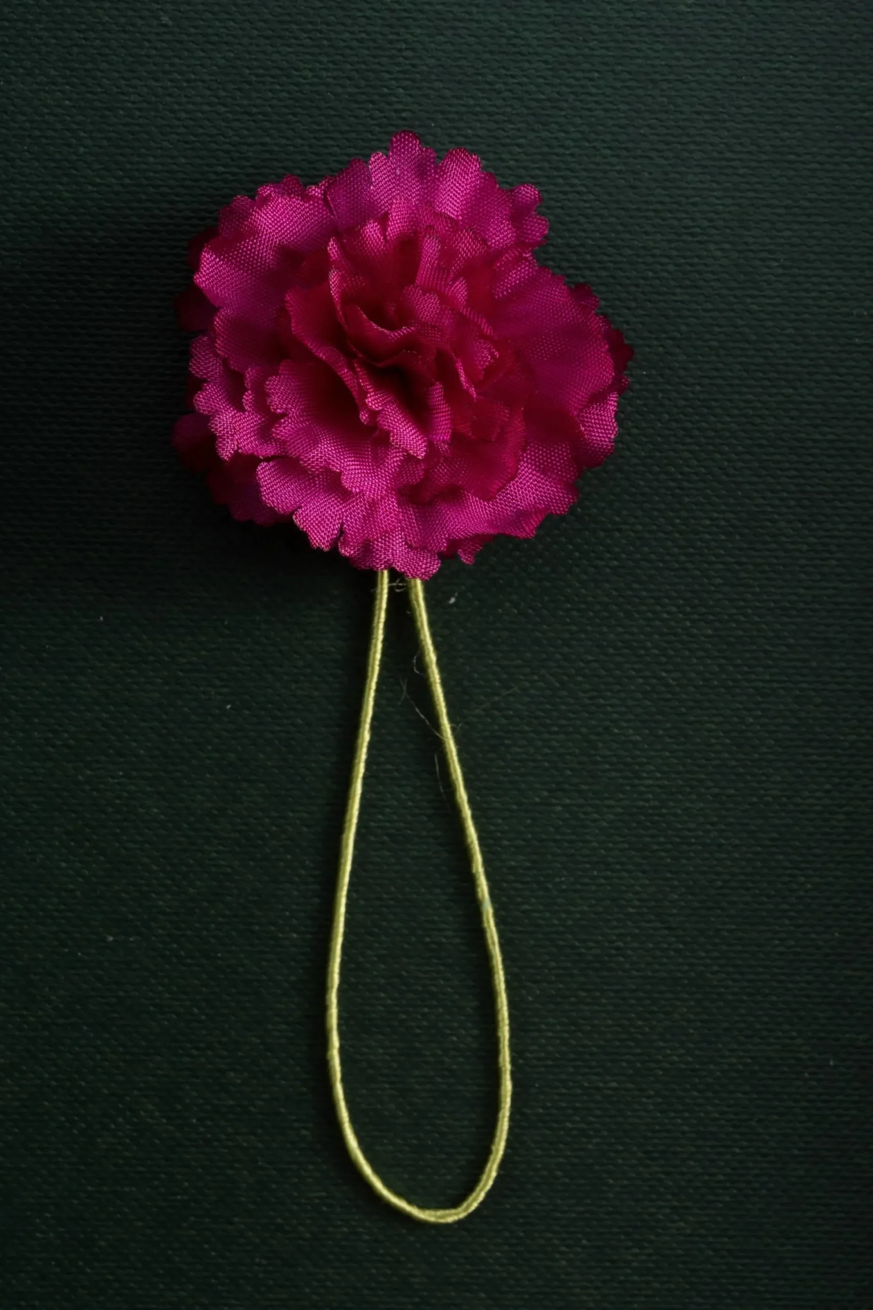 Mini Purple Carnation Silk Boutonnière Flower