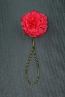 Mini Red Carnation Silk Boutonnière Flower