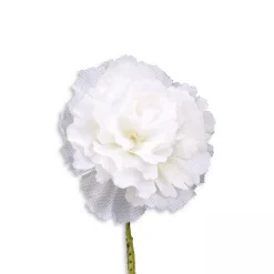 Mini White Carnation Silk Boutonnière Flower
