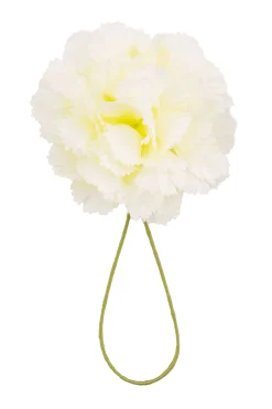 Mini White Carnation Silk Boutonnière Flower