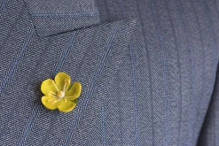 Mini Yellow Buttercup Boutonnière Flower