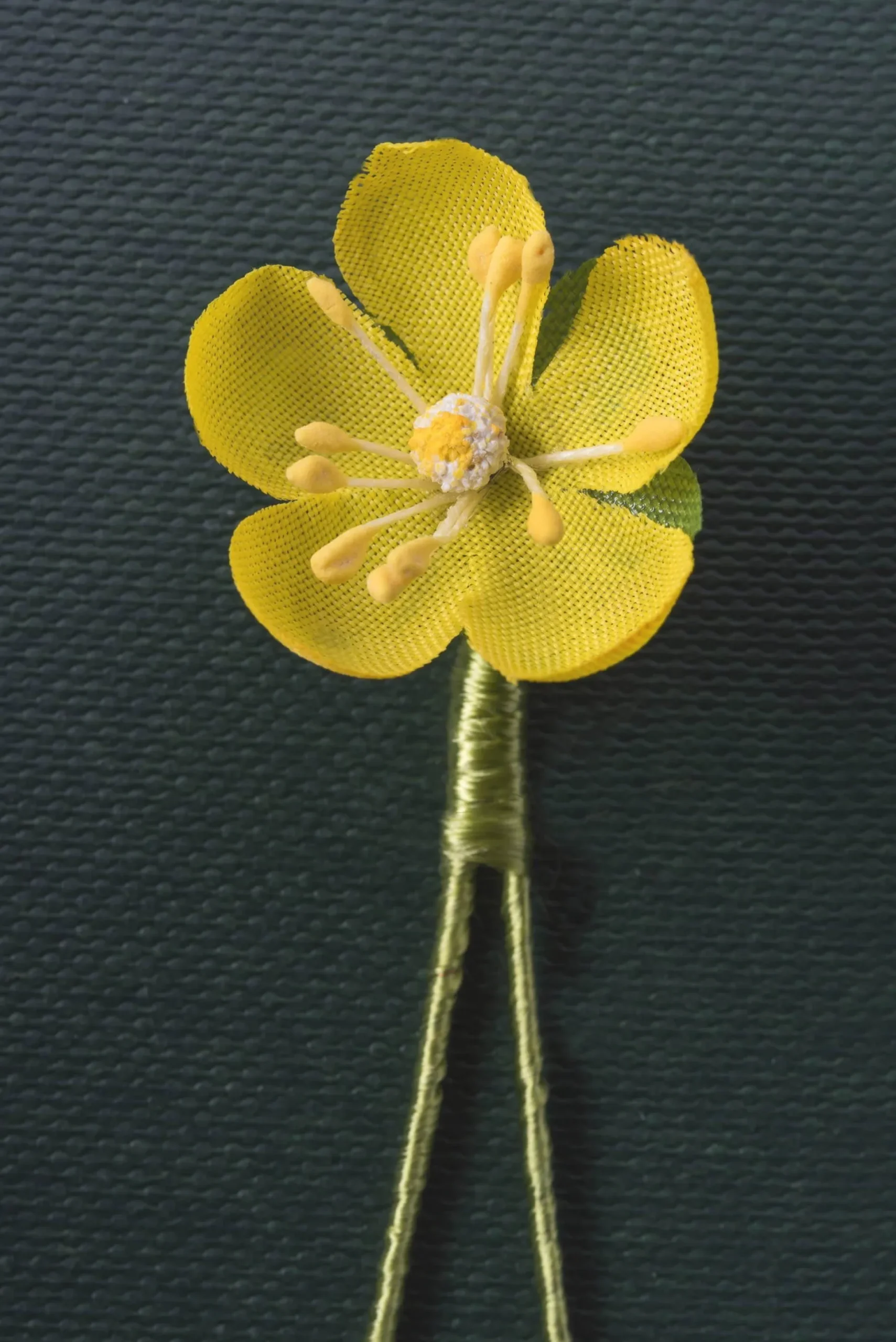 Mini Yellow Buttercup Boutonnière Flower