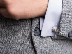 Monkey Fist Knot Platinum Cufflinks