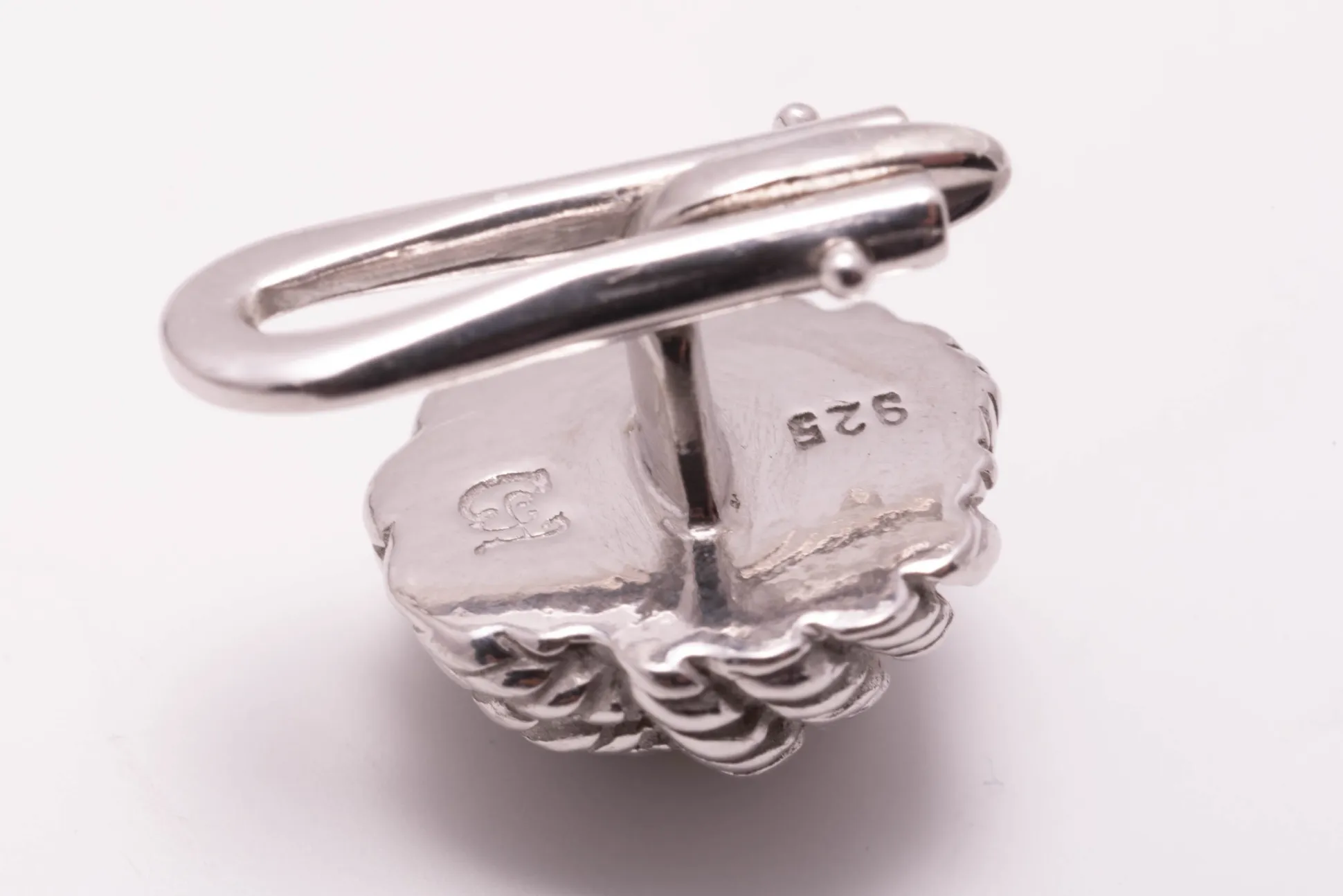 Monkey Fist Knot Platinum Shirt Studs