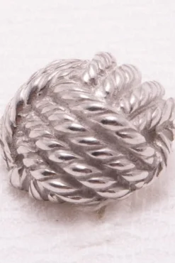 Monkey Fist Knot Platinum Shirt Studs