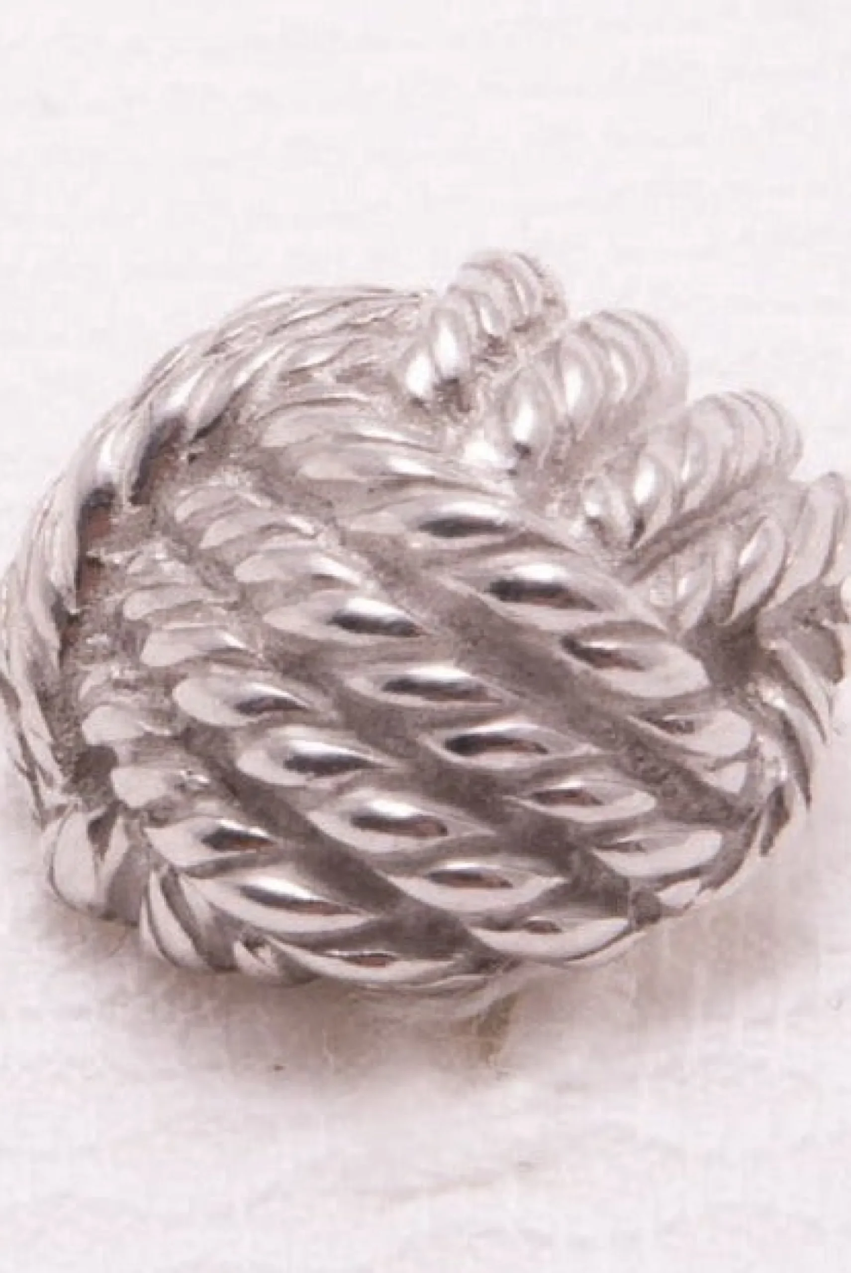 Monkey Fist Knot Platinum Shirt Studs