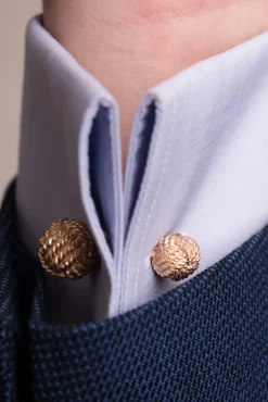 Monkey Fist Knot Rose Gold Vermeil Cufflinks
