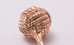 Monkey Fist Knot Rose Gold Vermeil Cufflinks