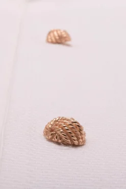 Monkey Fist Knot Rose Gold Vermeil Shirt Studs