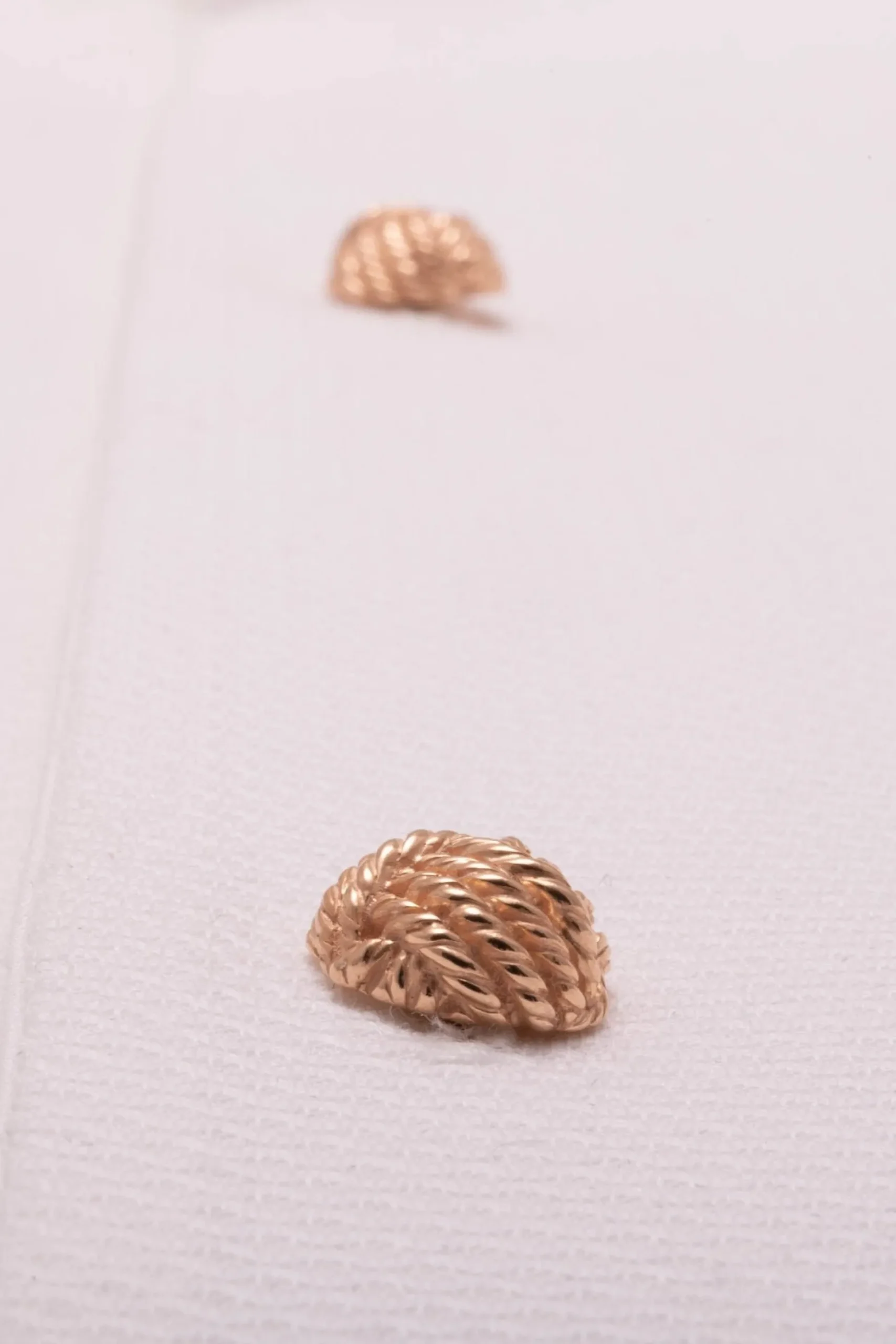 Monkey Fist Knot Rose Gold Vermeil Shirt Studs