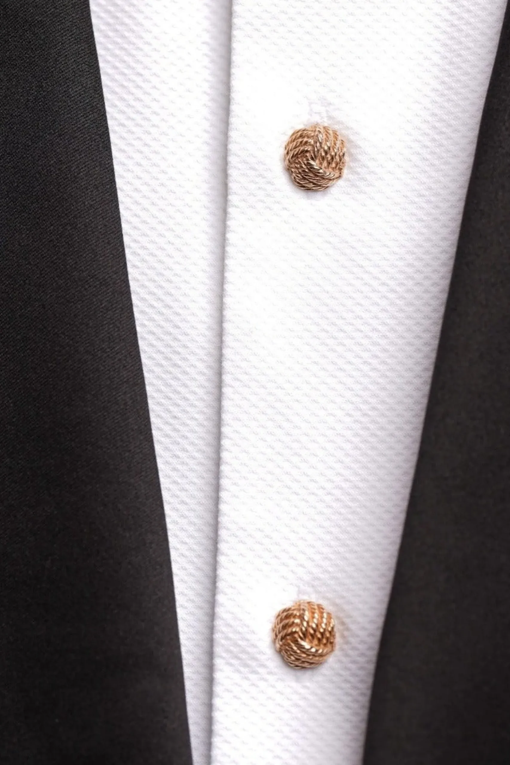 Monkey Fist Knot Rose Gold Vermeil Shirt Studs