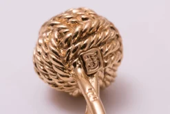 Monkey Fist Knot Yellow Gold Vermeil Cufflinks