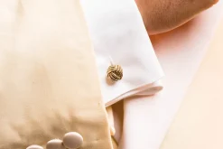 Monkey Fist Knot Yellow Gold Vermeil Cufflinks