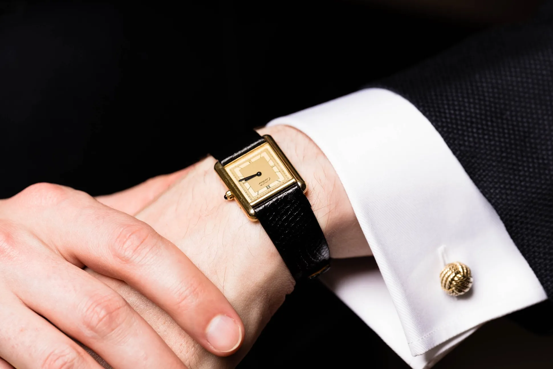 Monkey Fist Knot Yellow Gold Vermeil Cufflinks