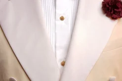 Monkey Fist Knot Yellow Gold Vermeil Shirt Studs