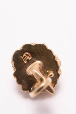 Monkey Fist Knot Yellow Gold Vermeil Shirt Studs