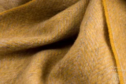 Mustard Yellow Herringbone Cashmere Scarf