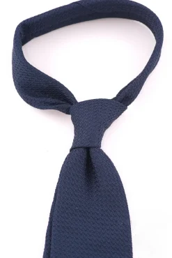 Navy Blue Grenadine Silk Tie