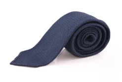 Navy Blue Grenadine Silk Tie