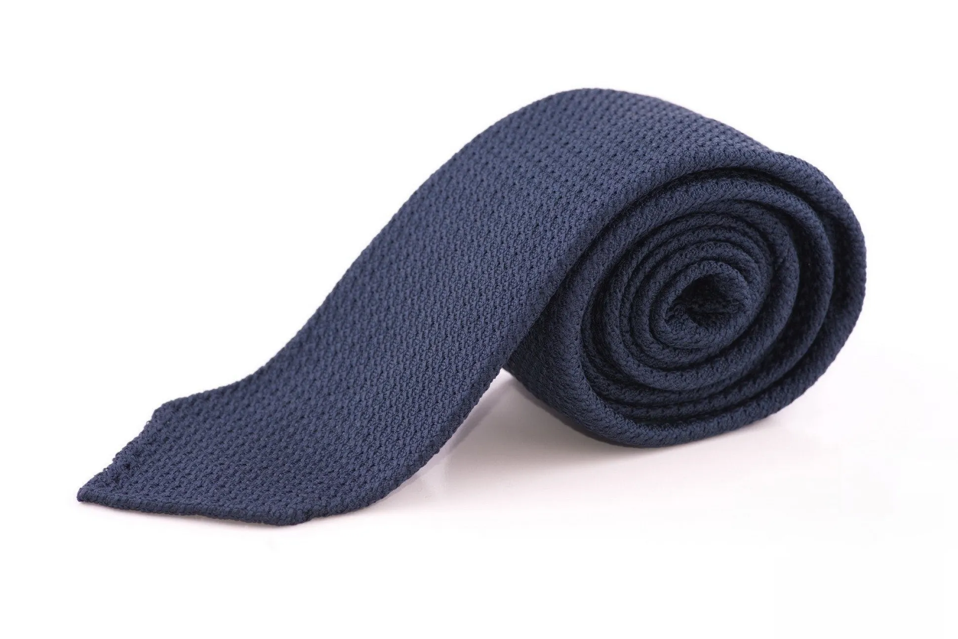 Navy Blue Grenadine Silk Tie
