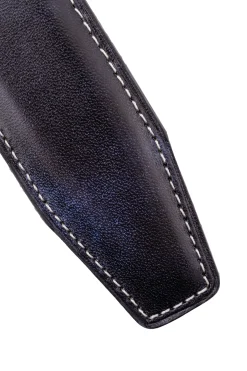 Navy Blue Museum Calf Leather Belt