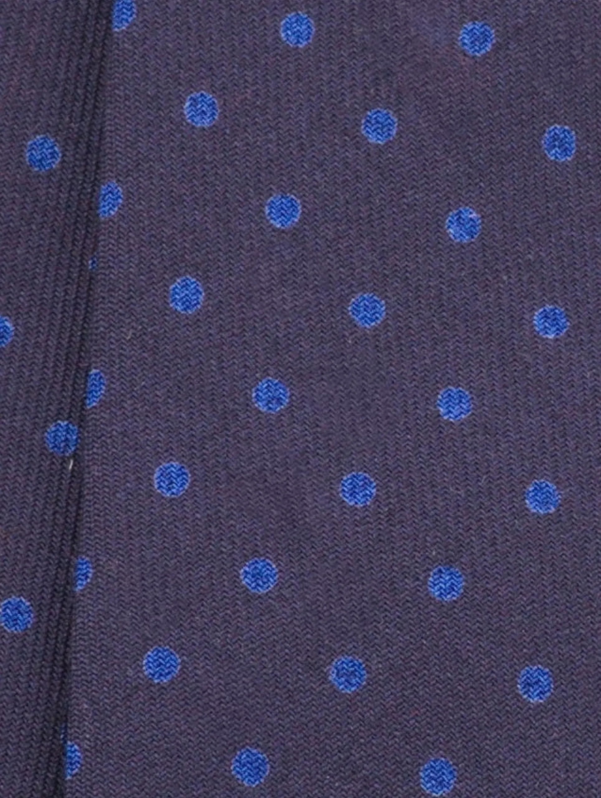 Navy & Blue Polka Dot Wool Challis Tie