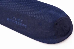 Navy Blue & Royal Blue Two-Tone Solid Socks