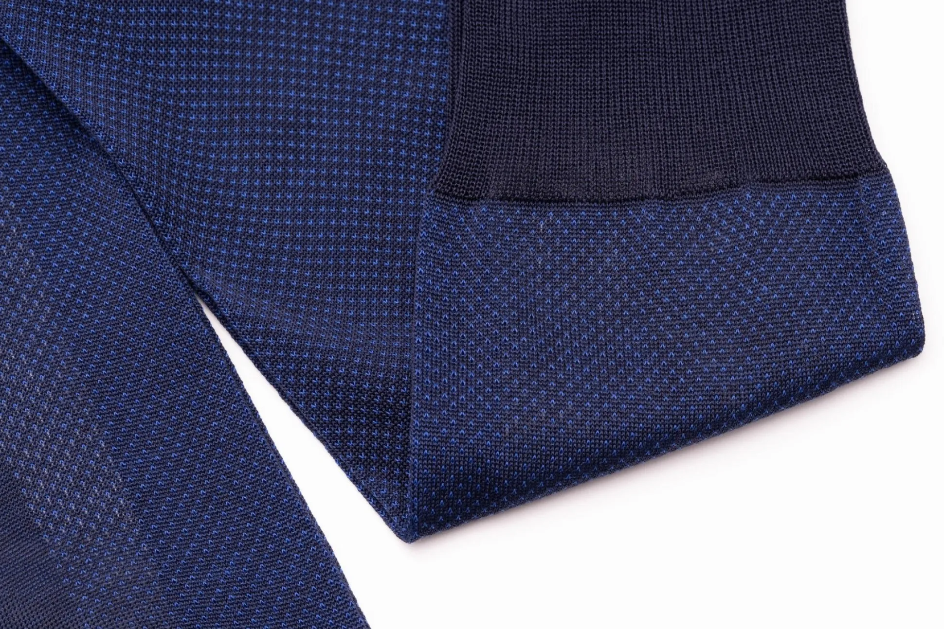 Navy Blue & Royal Blue Two-Tone Solid Socks