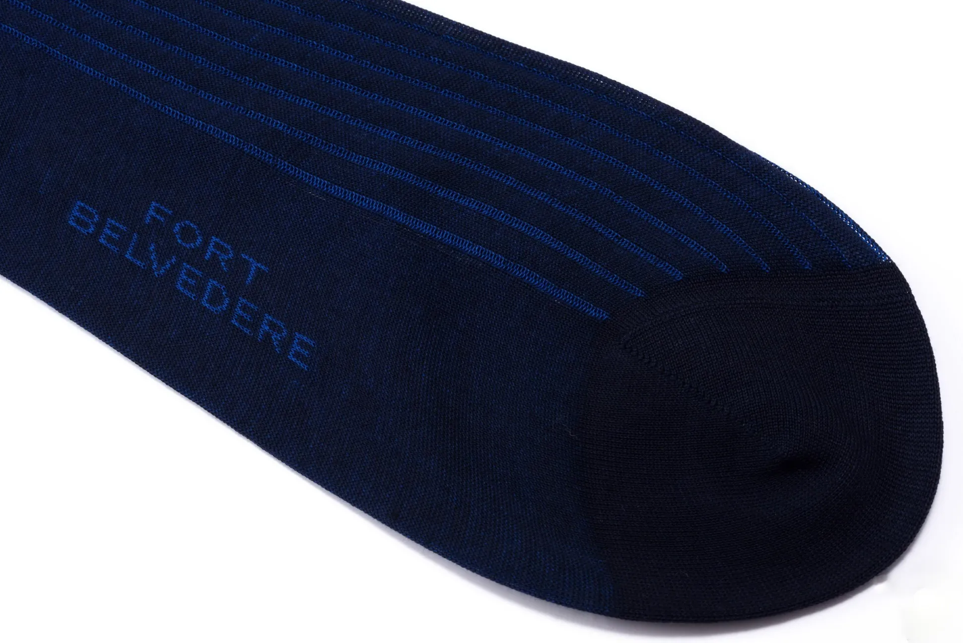 Navy & Blue Shadow Stripe Lightweight Cotton Socks