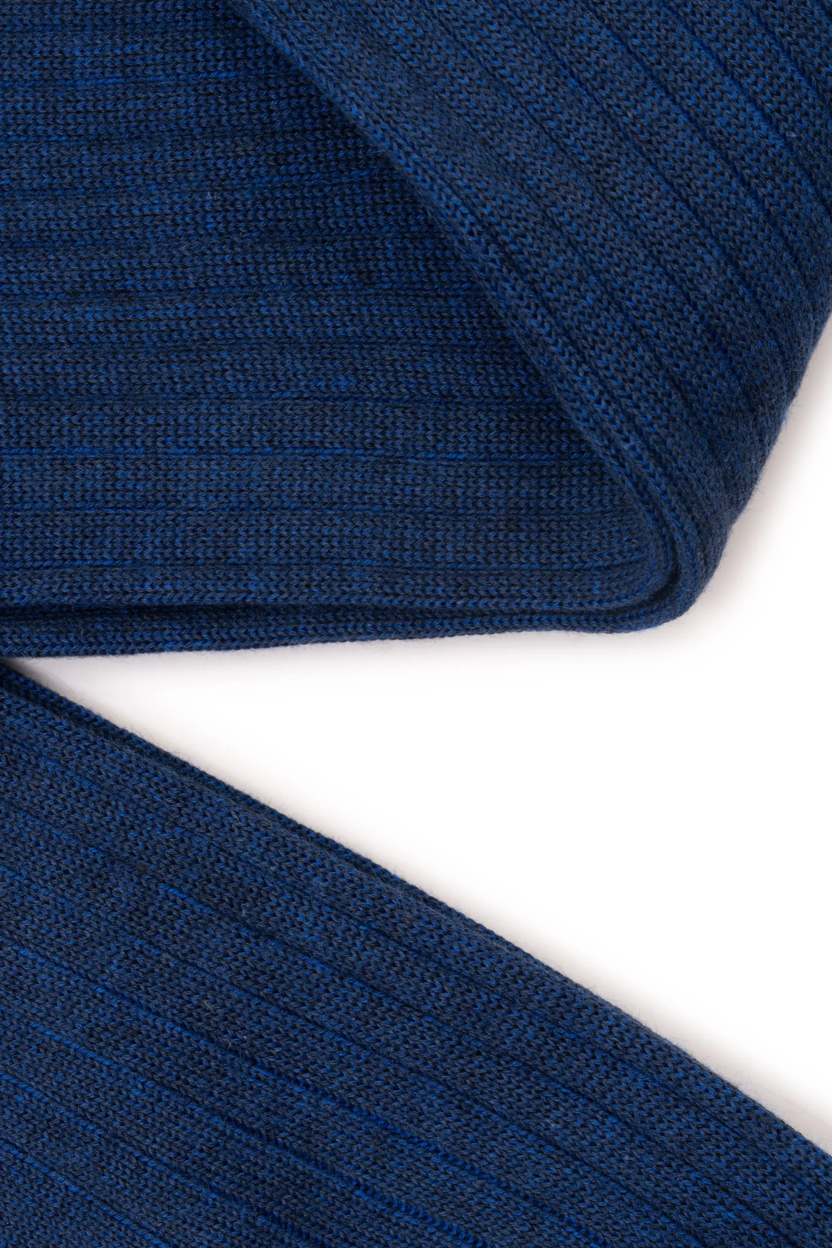 Navy & Blue Shadow Stripe Midweight Cotton Socks
