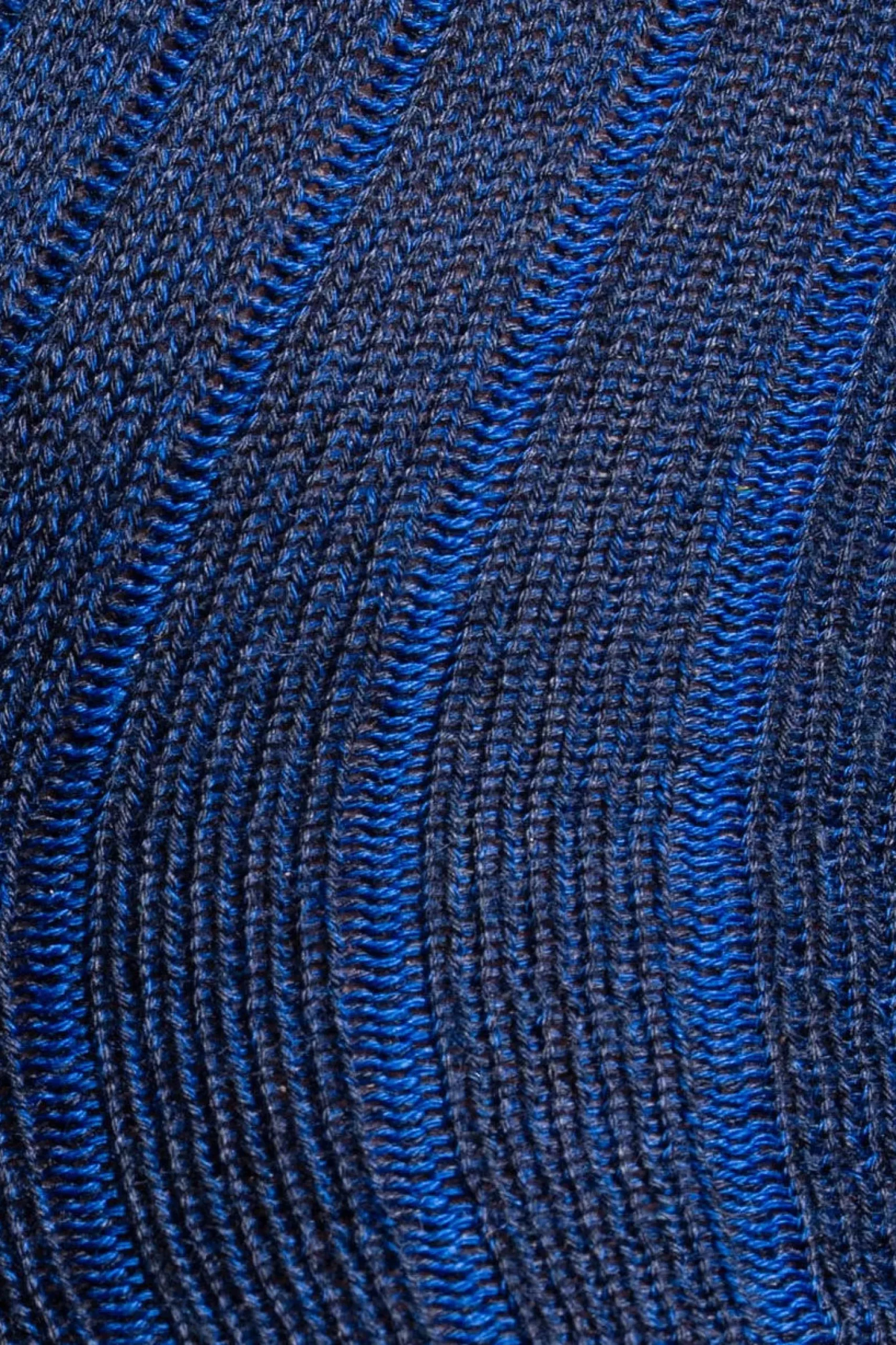 Navy & Blue Shadow Stripe Midweight Cotton Socks