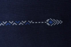 Navy Cotton Socks with Blue & White Clocks