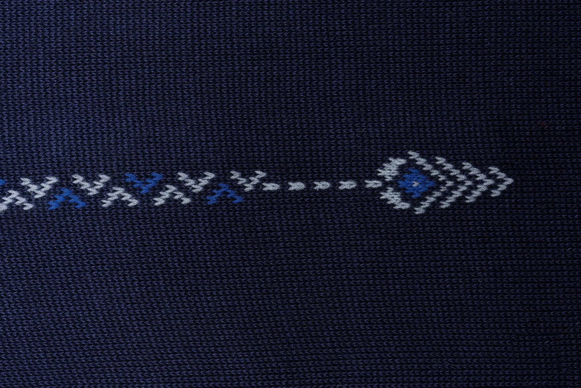 Navy Cotton Socks with Blue & White Clocks