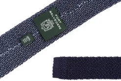 Navy & Light Blue Two-Tone Silk Knit Tie