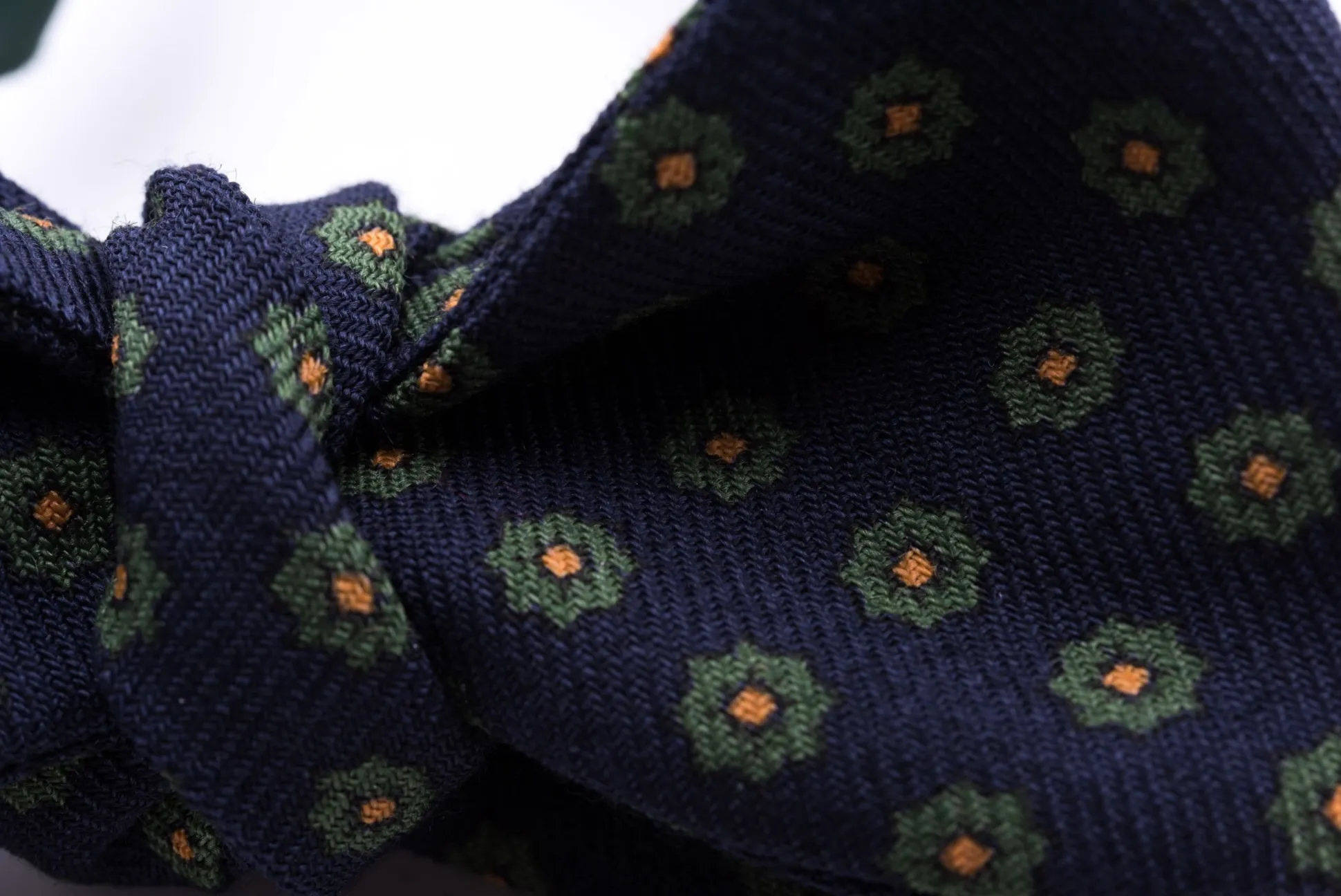 Navy Neats Wool Challis Bow Tie