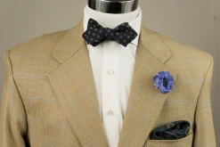 Navy Neats Wool Challis Bow Tie