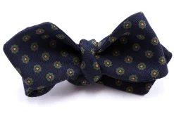 Navy Neats Wool Challis Bow Tie
