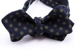 Navy Neats Wool Challis Bow Tie