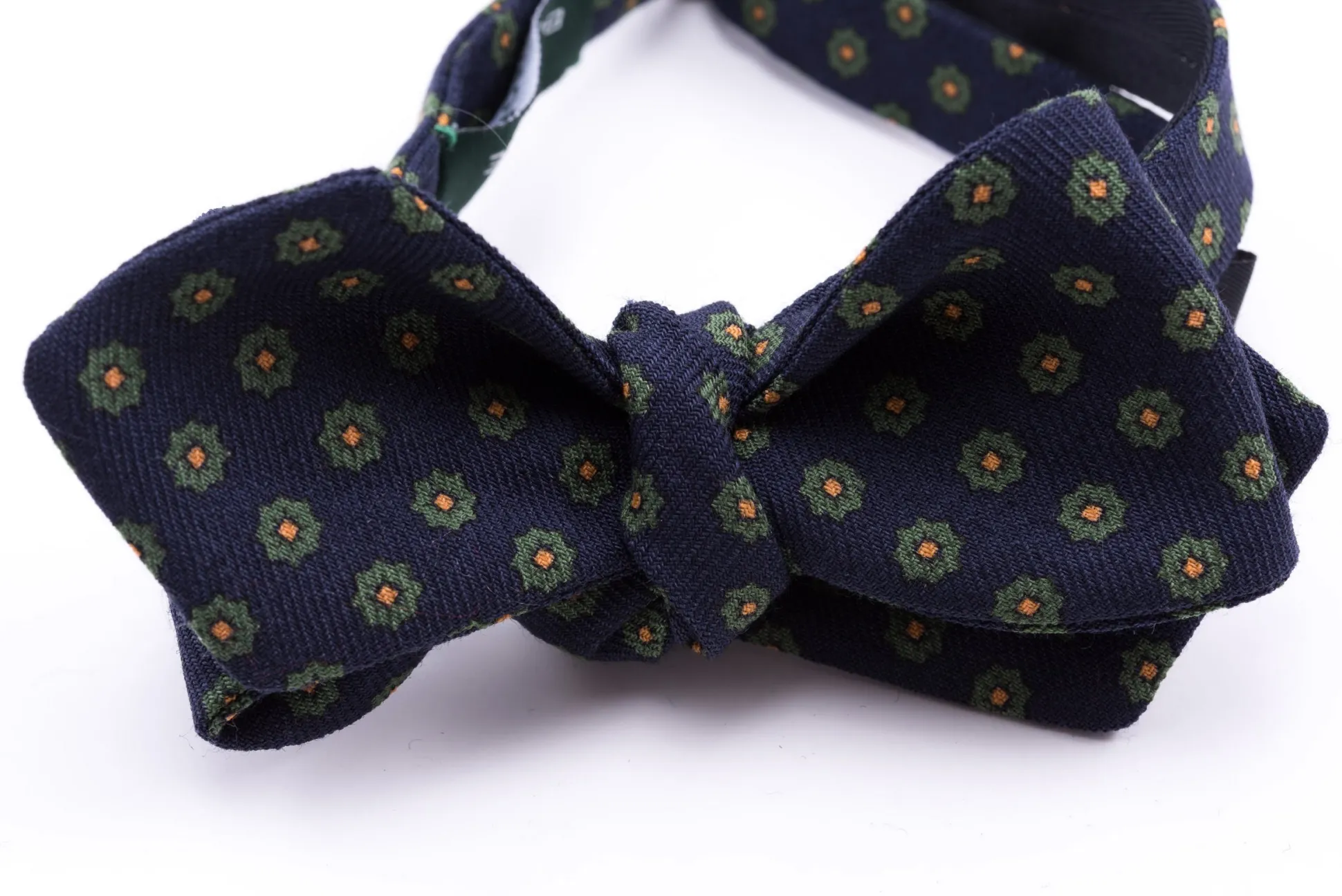 Navy Neats Wool Challis Bow Tie